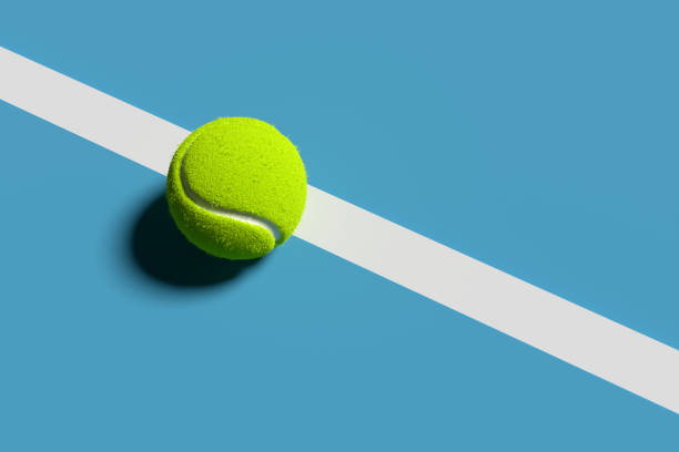 tennis ball outside the line